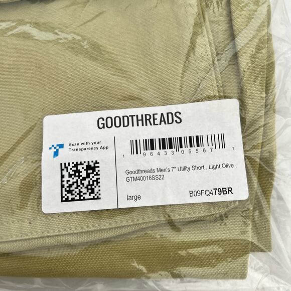 Goodthreads Men's 7" Utility Short Light Olive Size Large - Picture 15 of 15